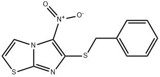6-(苄硫基)-5-硝基咪唑并[2,1-B]噻唑 结构式