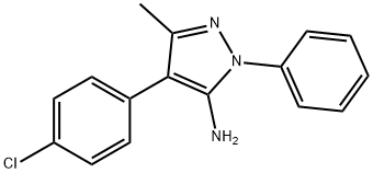 4-(4-CHLOROPHENYL)-3-METHYL-1-PHENYL-1H-PYRAZOL-5-AMINE 结构式