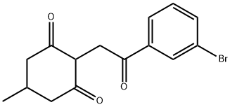 2-(2-(3-BROMOPHENYL)-2-OXOETHYL)-5-METHYLCYCLOHEXANE-1,3-DIONE 结构式