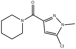 (5-CHLORO-1-METHYL-1H-PYRAZOL-3-YL)(PIPERIDINO)METHANONE 结构式