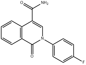 2-(4-FLUOROPHENYL)-1-OXO-1,2-DIHYDRO-4-ISOQUINOLINECARBOXAMIDE 结构式