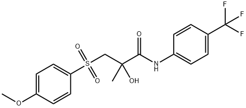 2-HYDROXY-3-[(4-METHOXYPHENYL)SULFONYL]-2-METHYL-N-[4-(TRIFLUOROMETHYL)PHENYL]PROPANAMIDE 结构式