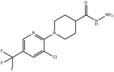 1-[3-CHLORO-5-(TRIFLUOROMETHYL)-2-PYRIDINYL]-4-PIPERIDINECARBOHYDRAZIDE 结构式