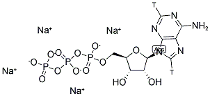 ADENOSINE 5'-TRIPHOSPHATE, TETRASODIUM SALT, [2,8-3H] 结构式