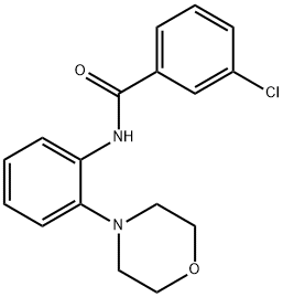 3-CHLORO-N-(2-MORPHOLINOPHENYL)BENZENECARBOXAMIDE 结构式
