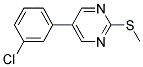 5-(3-CHLOROPHENYL)-2-(METHYLSULFANYL)PYRIMIDINE 结构式
