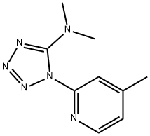 N,N-DIMETHYL-1-(4-METHYL-2-PYRIDINYL)-1H-1,2,3,4-TETRAAZOL-5-AMINE 结构式