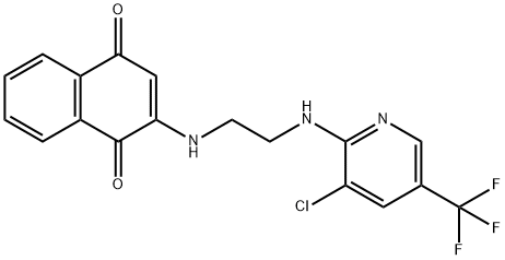 2-[(2-([3-CHLORO-5-(TRIFLUOROMETHYL)-2-PYRIDINYL]AMINO)ETHYL)AMINO]NAPHTHOQUINONE 结构式