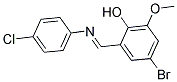 4-Bromo-2-([(4-chlorophenyl)imino]methyl)-6-methoxybenzenol 结构式