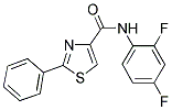 N-(2,4-DIFLUOROPHENYL)-2-PHENYL-1,3-THIAZOLE-4-CARBOXAMIDE 结构式