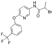 N1-(6-[3-(TRIFLUOROMETHYL)PHENOXY]-3-PYRIDYL)-2-BROMOPROPANAMIDE 结构式