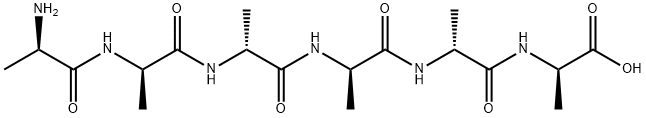 H-D-ALA-D-ALA-D-ALA-D-ALA-D-ALA-D-ALA-OH 结构式