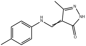 5-METHYL-4-(4-TOLUIDINOMETHYLENE)-2,4-DIHYDRO-3H-PYRAZOL-3-ONE 结构式