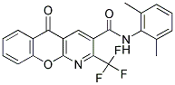 N-(2,6-DIMETHYLPHENYL)-5-OXO-2-(TRIFLUOROMETHYL)-5H-CHROMENO[2,3-B]PYRIDINE-3-CARBOXAMIDE 结构式