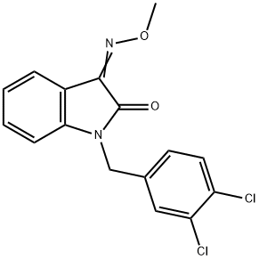 1-(3,4-DICHLOROBENZYL)-1H-INDOLE-2,3-DIONE 3-(O-METHYLOXIME) 结构式