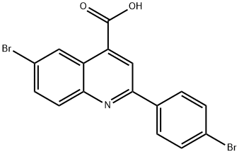 6-溴-2-(4-溴苯基)喹啉-4-羧酸 结构式