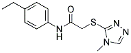 N-(4-ETHYLPHENYL)-2-[(4-METHYL-4H-1,2,4-TRIAZOL-3-YL)SULFANYL]ACETAMIDE 结构式