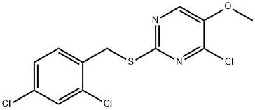 4-CHLORO-2-[(2,4-DICHLOROBENZYL)SULFANYL]-5-METHOXYPYRIMIDINE 结构式