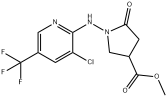 METHYL 1-([3-CHLORO-5-(TRIFLUOROMETHYL)-2-PYRIDINYL]AMINO)-5-OXO-3-PYRROLIDINECARBOXYLATE 结构式