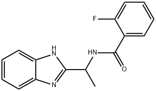 N-[1-(1H-1,3-Benzimidazol-2-yl)ethyl]-2-fluorobenzenecarboxamide 结构式