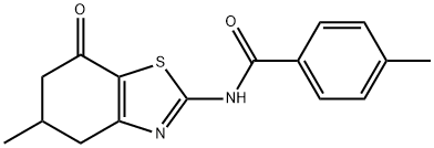 4-甲基-N-(5-甲基-7-氧代-4,5,6,7-四氢苯并[D]噻唑-2-基)苯甲酰胺 结构式