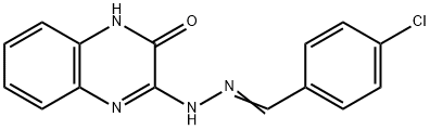 4-CHLOROBENZENECARBALDEHYDE N-(3-OXO-3,4-DIHYDRO-2-QUINOXALINYL)HYDRAZONE 结构式
