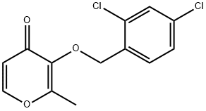 3-[(2,4-DICHLOROBENZYL)OXY]-2-METHYL-4H-PYRAN-4-ONE 结构式