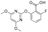 2-[(4,6-DIMETHOXYPYRIMIDIN-2-YL)OXY]-6-FLUOROBENZOIC ACID 结构式