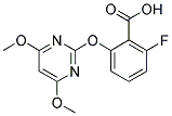 2-[(4,6-Dimethoxypyrimidin-2-yl)oxy]-6-fluorobenzoic acid 结构式