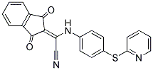 2-(1,3-DIOXOINDAN-2-YLIDENE)-2-((4-(2-PYRIDYLTHIO)PHENYL)AMINO)ETHANENITRILE 结构式