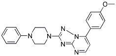 7-(4-METHOXYPHENYL)-2-(4-PHENYLPIPERAZINO)[1,2,4]TRIAZOLO[1,5-A]PYRIMIDINE 结构式