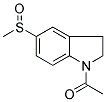 1-Acetyl-2,3-dihydro-5-(methylsulphinyl)-(1H)-indole 结构式