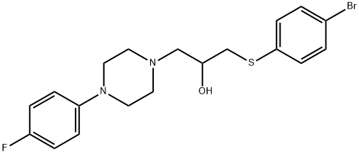 1-[(4-Bromophenyl)sulfanyl]-3-[4-(4-fluorophenyl)piperazino]-2-propanol 结构式