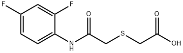 2-([2-(2,4-DIFLUOROANILINO)-2-OXOETHYL]SULFANYL)ACETIC ACID 结构式