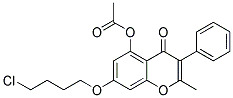 7-(4-CHLOROBUTOXY)-2-METHYL-4-OXO-3-PHENYL-4H-CHROMEN-5-YL ACETATE 结构式