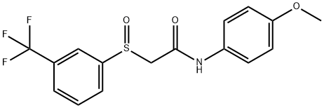 N-(4-METHOXYPHENYL)-2-([3-(TRIFLUOROMETHYL)PHENYL]SULFINYL)ACETAMIDE 结构式