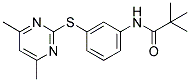 N-[3-[(4,6-DIMETHYLPYRIMIDIN-2-YL)THIO]PHENYL]-2,2-DIMETHYLPROPANAMIDE 结构式