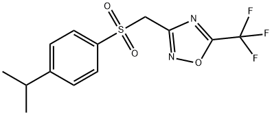 4-(ISOPROPYL)-1-(((4-(TRIFLUOROMETHYL)(3,2,5-OXADIAZOLYL))METHYL)SULFONYL)BENZENE 结构式