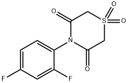 4-(2,4-Difluorophenyl)-1lambda6,4-thiazinane-1,1,3,5-tetraone 结构式