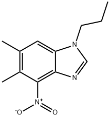 5,6-二甲基-4-硝基-1-丙基-1H-苯并[D]咪唑 结构式