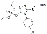 2-((4-(4-CHLOROPHENYL)-5-[(DIETHOXYPHOSPHOROTHIOYL)OXY]-4H-1,2,4-TRIAZOL-3-YL)THIO)ACETONITRILE 结构式