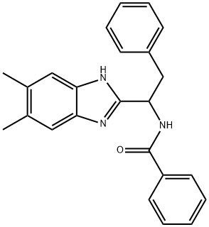 N-[1-(5,6-DIMETHYL-1H-1,3-BENZIMIDAZOL-2-YL)-2-PHENYLETHYL]BENZENECARBOXAMIDE 结构式