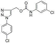 [1-(4-CHLOROPHENYL)-1H-1,2,3-TRIAZOL-4-YL]METHYL N-(3-CHLOROPHENYL)CARBAMATE 结构式