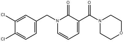 1-(3,4-DICHLOROBENZYL)-3-(MORPHOLINOCARBONYL)-2(1H)-PYRIDINONE 结构式