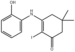 3-((2-HYDROXYPHENYL)AMINO)-2-IODO-5,5-DIMETHYLCYCLOHEX-2-EN-1-ONE 结构式