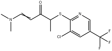 4-([3-CHLORO-5-(TRIFLUOROMETHYL)-2-PYRIDINYL]SULFANYL)-1-(DIMETHYLAMINO)-1-PENTEN-3-ONE 结构式