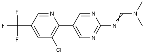 N'-(5-[3-Chloro-5-(trifluoromethyl)-2-pyridinyl]-2-pyrimidinyl)-N,N-dimethyliminoformamide 结构式