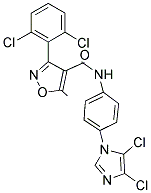 N-(4-(4,5-DICHLOROIMIDAZOLYL)PHENYL)(3-(2-CHLOROPHENYL)-5-METHYLISOXAZOL-4-YL)FORMAMIDE 结构式