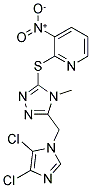 2-((5-[(4,5-DICHLORO-1H-IMIDAZOL-1-YL)METHYL]-4-METHYL-4H-1,2,4-TRIAZOL-3-YL)THIO)-3-NITROPYRIDINE 结构式