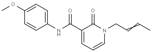 1-(2-Butenyl)-N-(4-methoxyphenyl)-2-oxo-1,2-dihydro-3-pyridinecarboxamide 结构式
